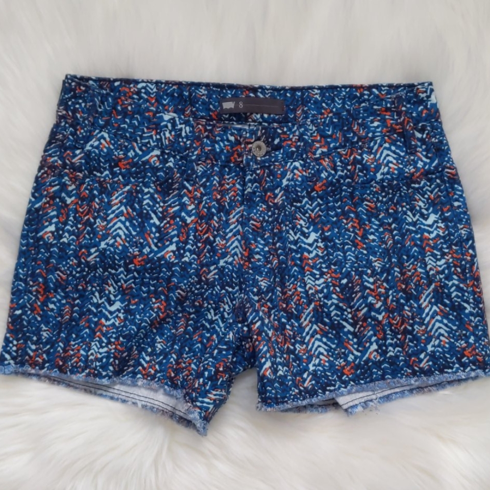 Levi’s Chevron Patterned Denim Cut Off Shorts 8/29